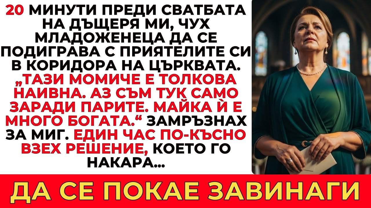 НЕ МОЖЕХ ДА ПОВЯРВАМ НА ТОВА, КОЕТО ЧУХ ПРЕДИ СВАТБАТА НА ДЪЩЕРЯ МИ…