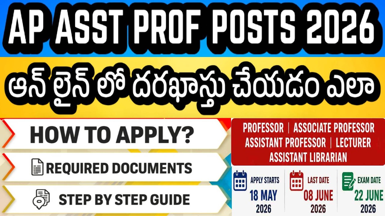 HOW TO APPLY FOR AP ASSISTANT PROFESSOR RECRUITMENT 2026| REQUIRED DOCUMENTS| REGISTRATION, APPLY