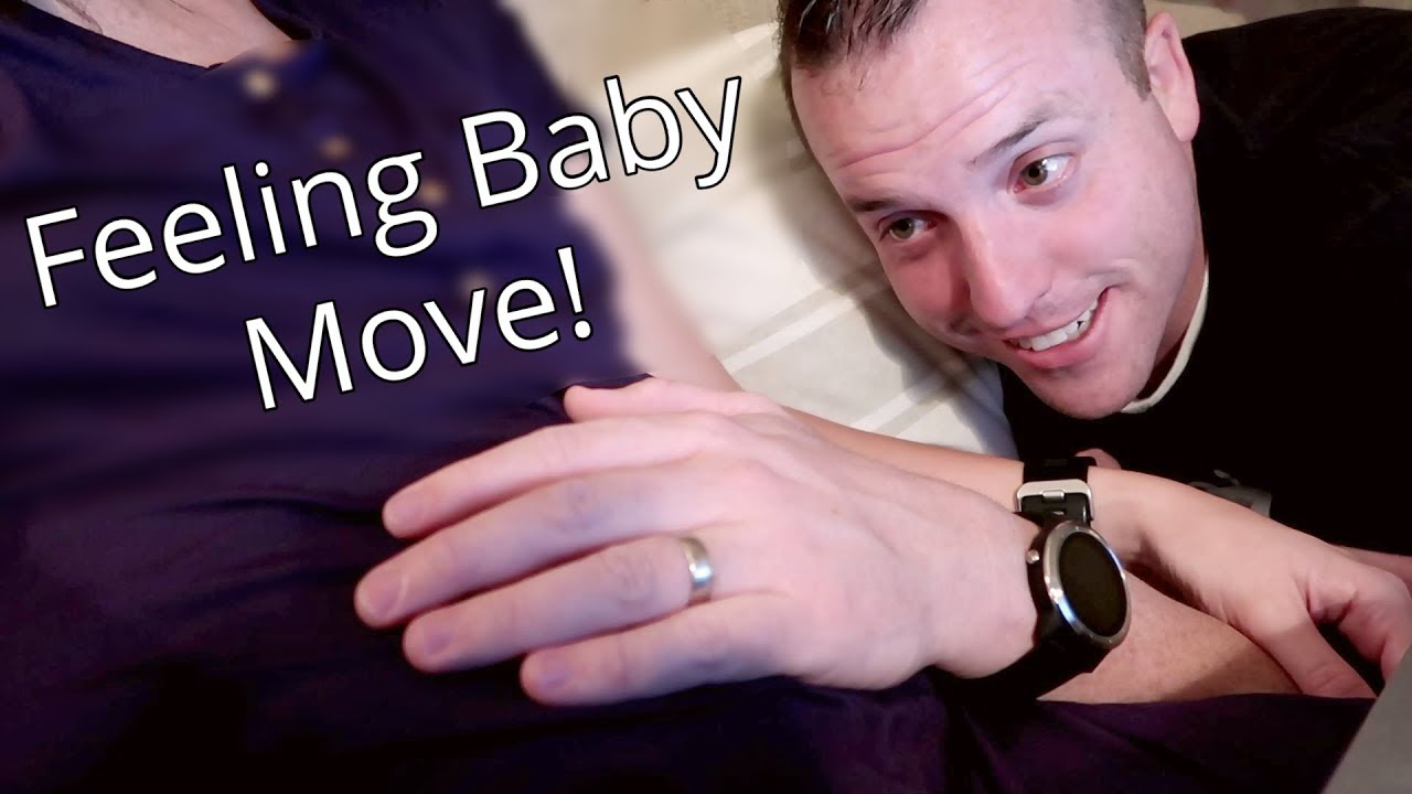 Husband Feels Baby Move For The First Time!