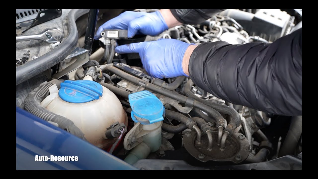 VW 2.0 TDI CJAA Exhaust Pressure Sensor Location, Replacement