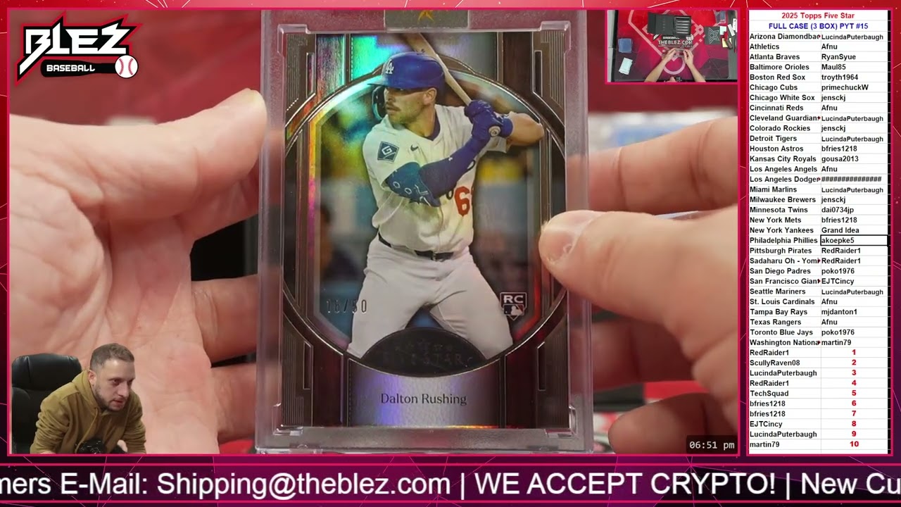 2025 Topps Five Star FULL CASE BREAK Pick Your Team #15