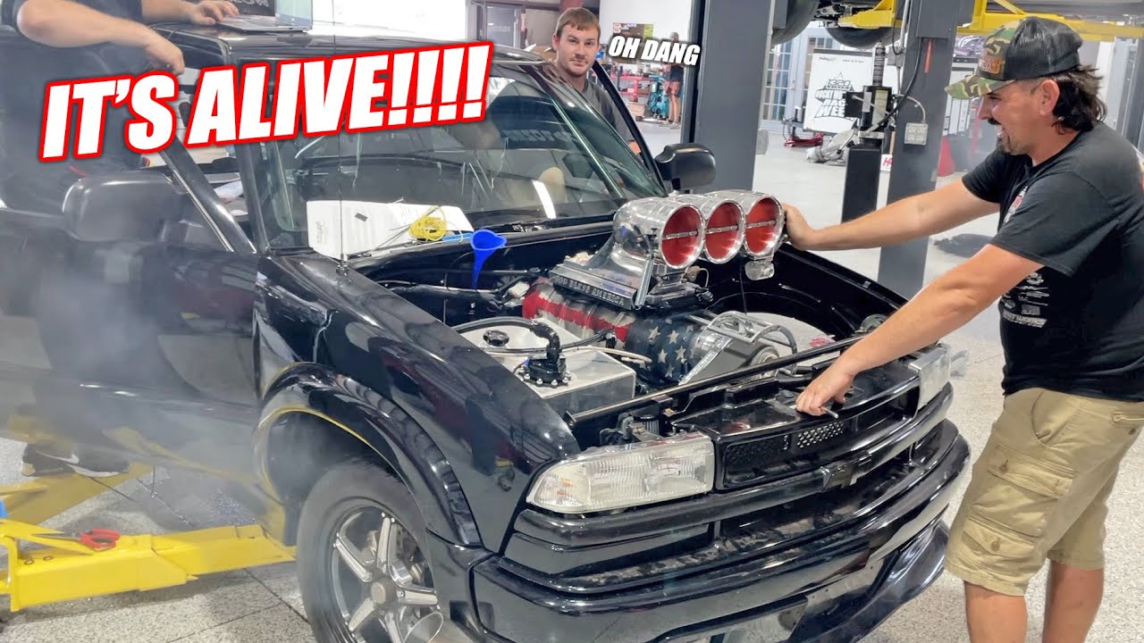 The Blazer's Texas Speed BLOWER Engine FIRES UP One Day Before Race Week!!!! (Sounds Unreal)