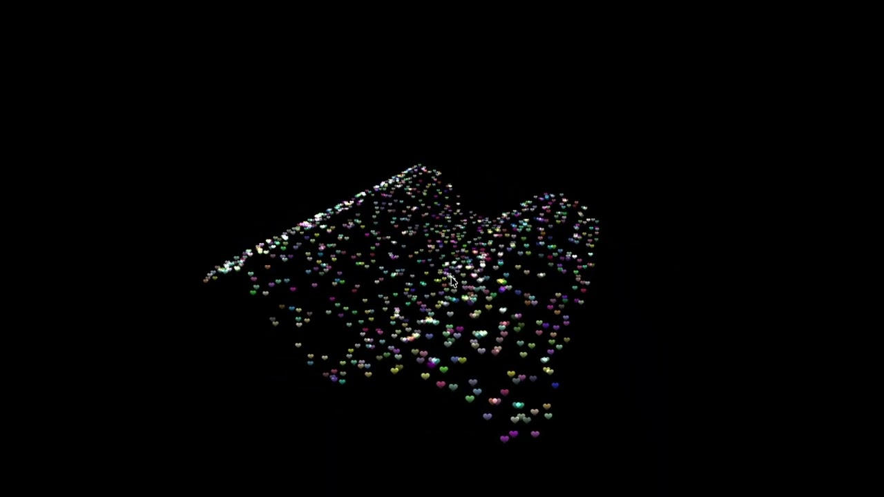 Floating Heart Particle Field | Three.js 3D Animation 💖