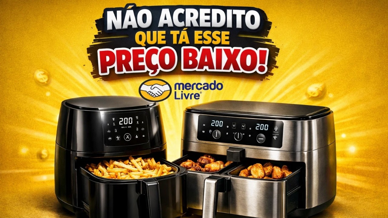 🍟 Air Fryer em Promoção no Mercado Livre Hoje | Air Fryer Barata com Desconto | Fritadeira Elétrica