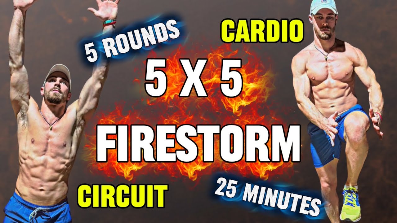 25 MINUTE CIRCUIT CARDIO TRAINING TABATA STYLE - 5 ROUNDS