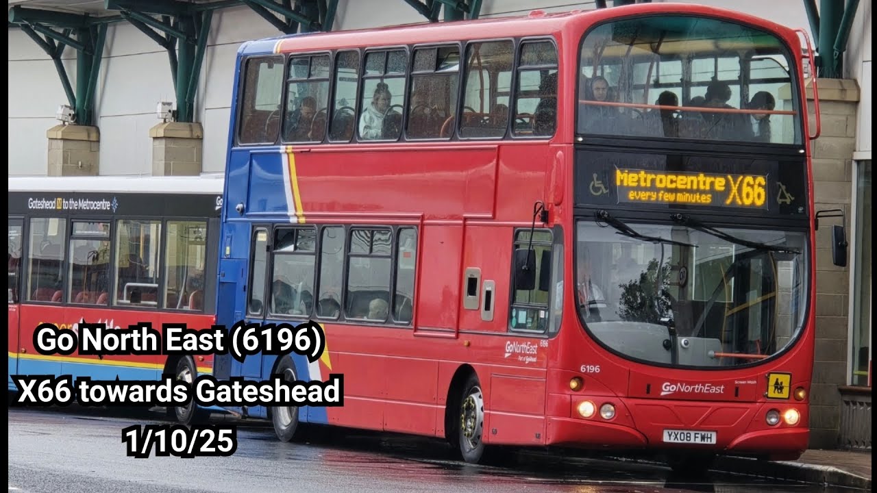 Go North East: Wrightbus Eclipse Gemini Volvo B9TL D9B 9.4L/ZF YX08 FWH (6196)