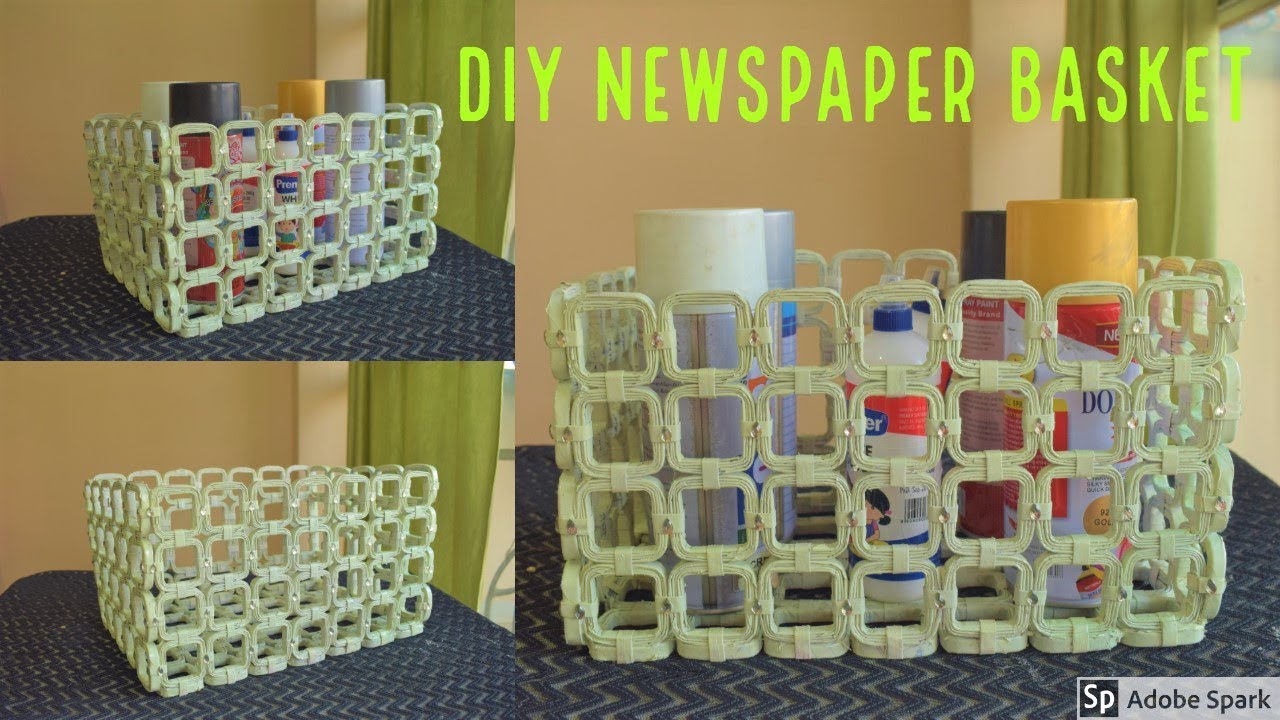 DIY Newspaper Basket  || Organization Ideas| paper craft ideas | parul pawar