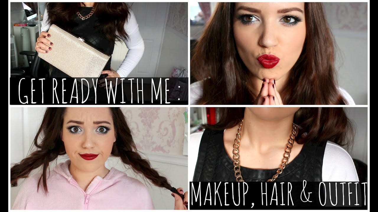 GET READY WITH ME | Christmas Makeup, Hair & Outfit!