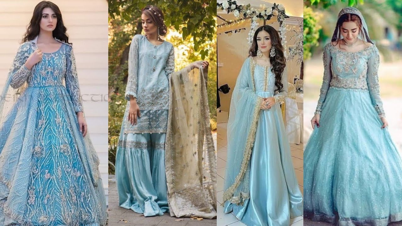 Sky blueColour Dress And Colour Combination|Top Trending Ferozi Colour Combination For Panjabi Suits
