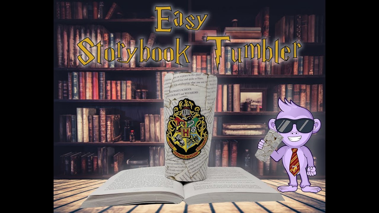 Easy Storybook Chapter Tumbler with Book Pages