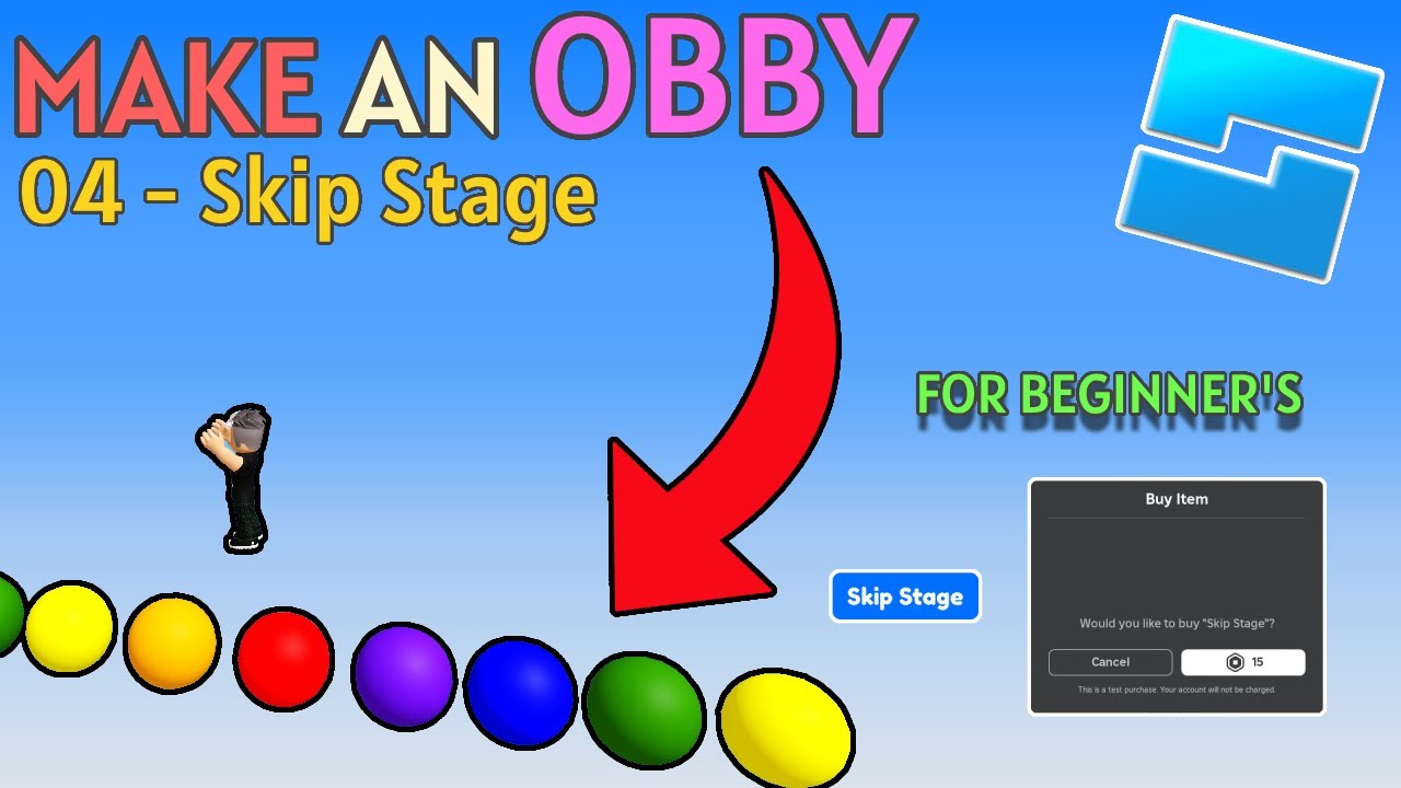 How to Make an Obby in Roblox Studio | Part 04 | Skip Stage