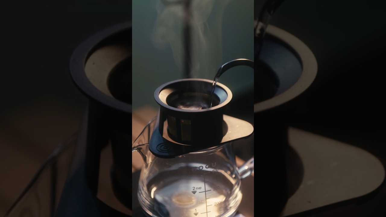 #pourovercoffee with Corse Coffee Gold Filter Dripper | #coffeebrewing #coffeesetup #manualbrew