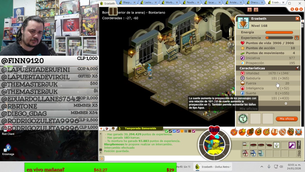 Nuevo servidor HOY DOBLE XP subamos a nivel 180 #dofusretro