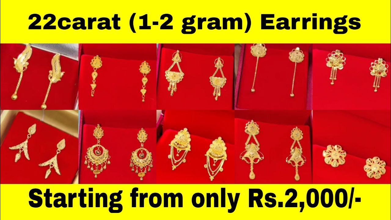 22 CARAT GOLD EARRINGS 1-2 GRAMS