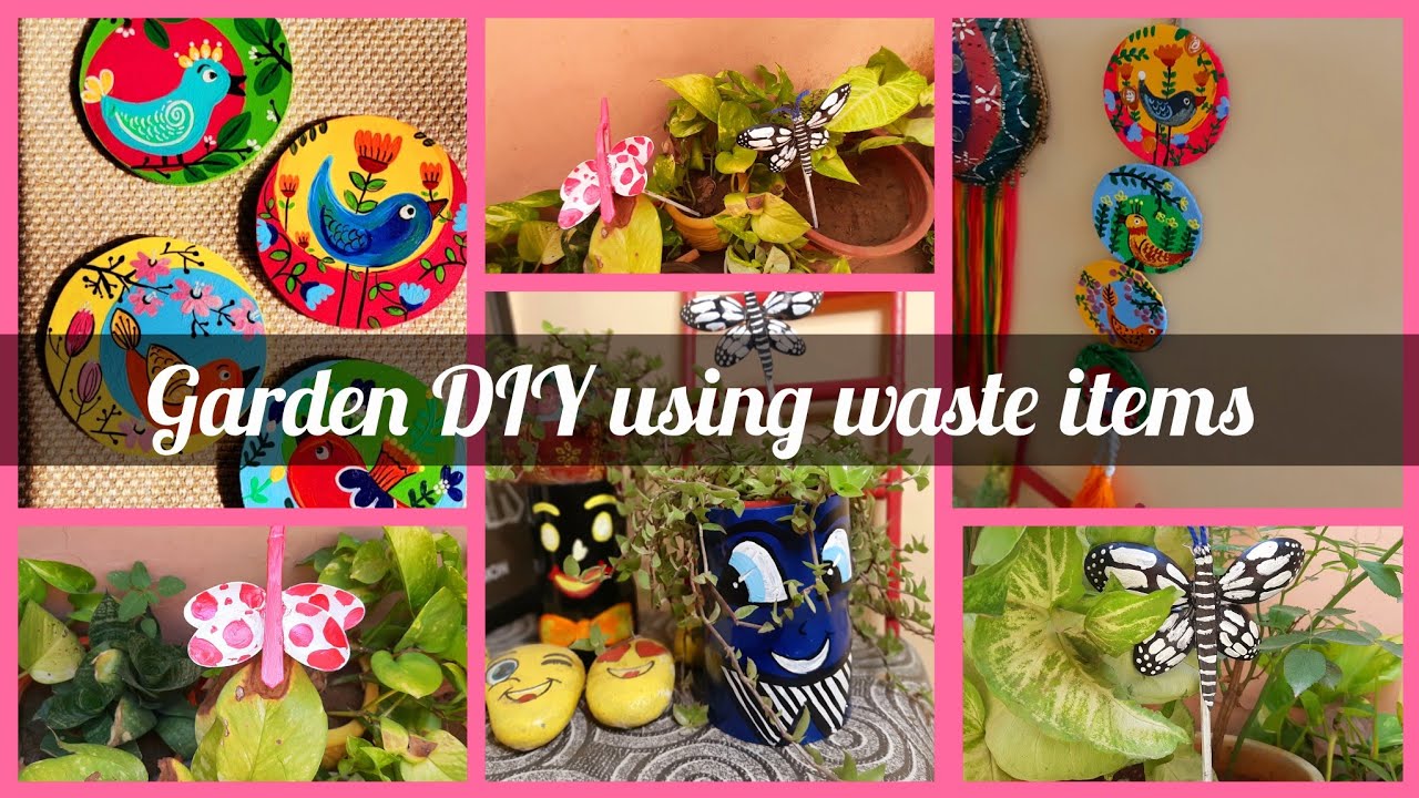 DIY balcony decoration from Waste materials | garden decorating ideas | balcony wall decor