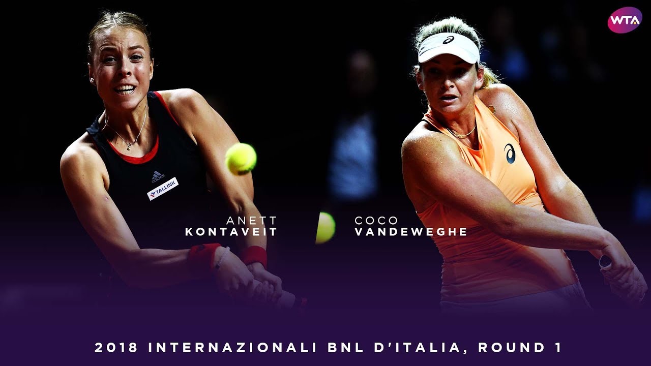 Anett Kontaveit vs. Coco Vandeweghe | 2018 Internazionali BNL d'Italia First Round | WTA Highlights