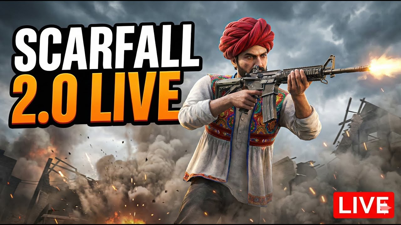 ScarFall 2.0 Hindi Live 🔥 Ranked Push & Crazy Clutches
