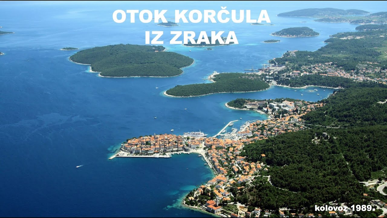 OTOK KORČULA IZ ZRAKA 1989.