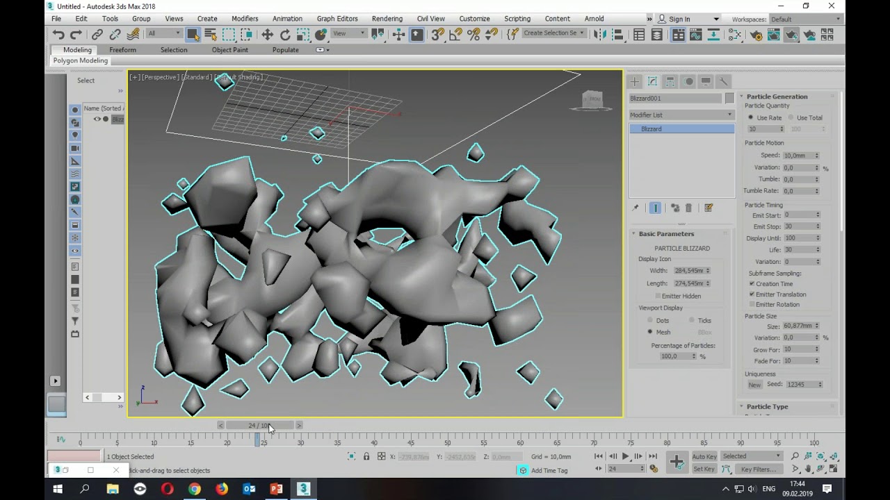 Работа с системами частиц в 3ds Max