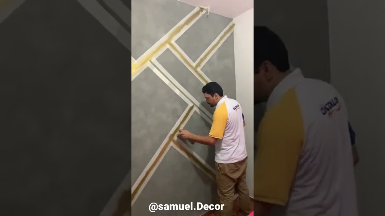 Cimento queimado com tra&ccedil;os geom&eacute;tricos dourados                      #cimentoqueimado