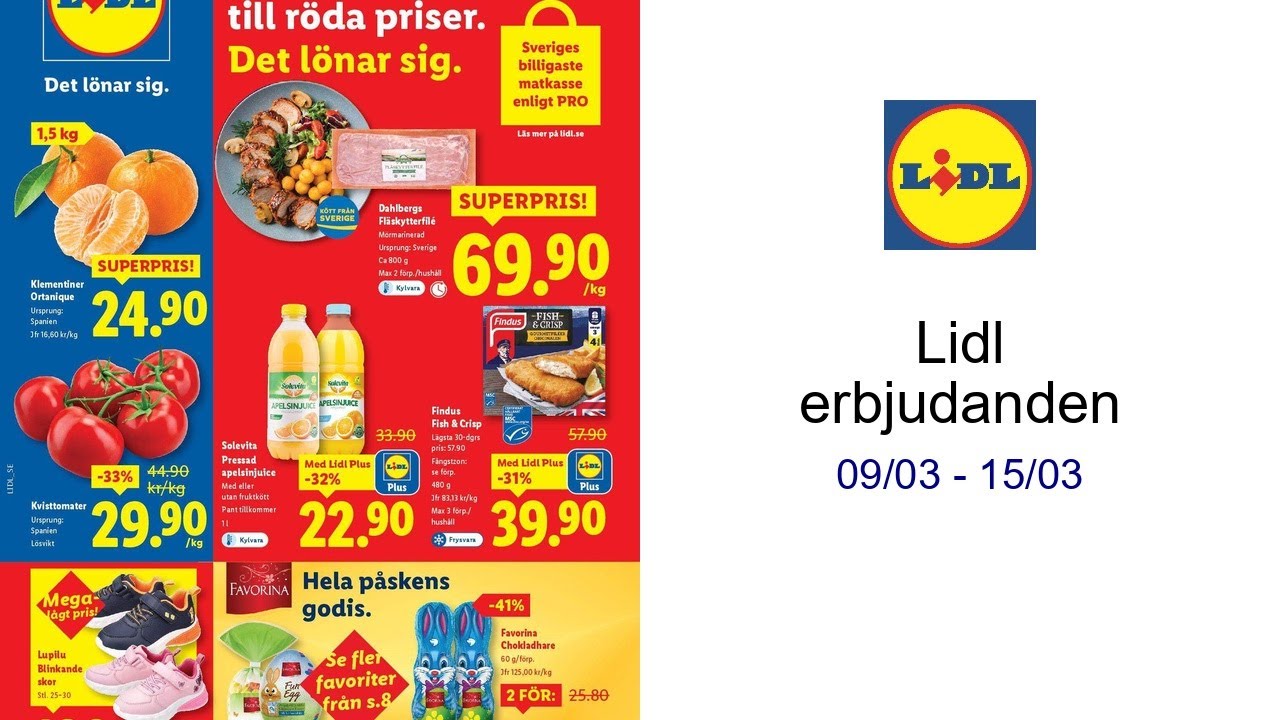 Lidl erbjudanden 09/03 - 15/03