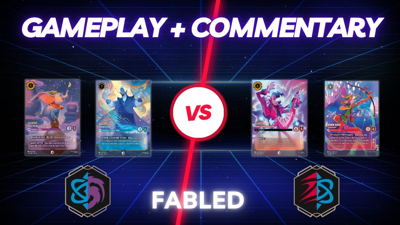 Fabled Live Gameplay | Blurple vs RB Actions | Disney Lorcana