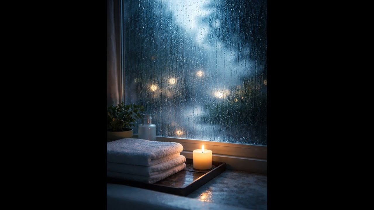Soft Shower Rain Sounds for Sleep | Black Screen | 5 Hours+