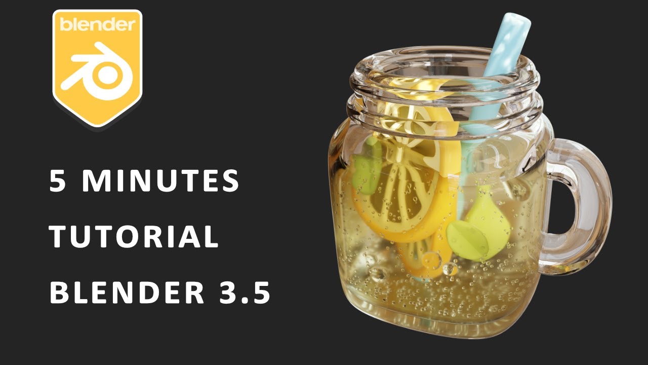 How to make a GLASS OF LEMONADE in 5 minutes | Blender 3.5