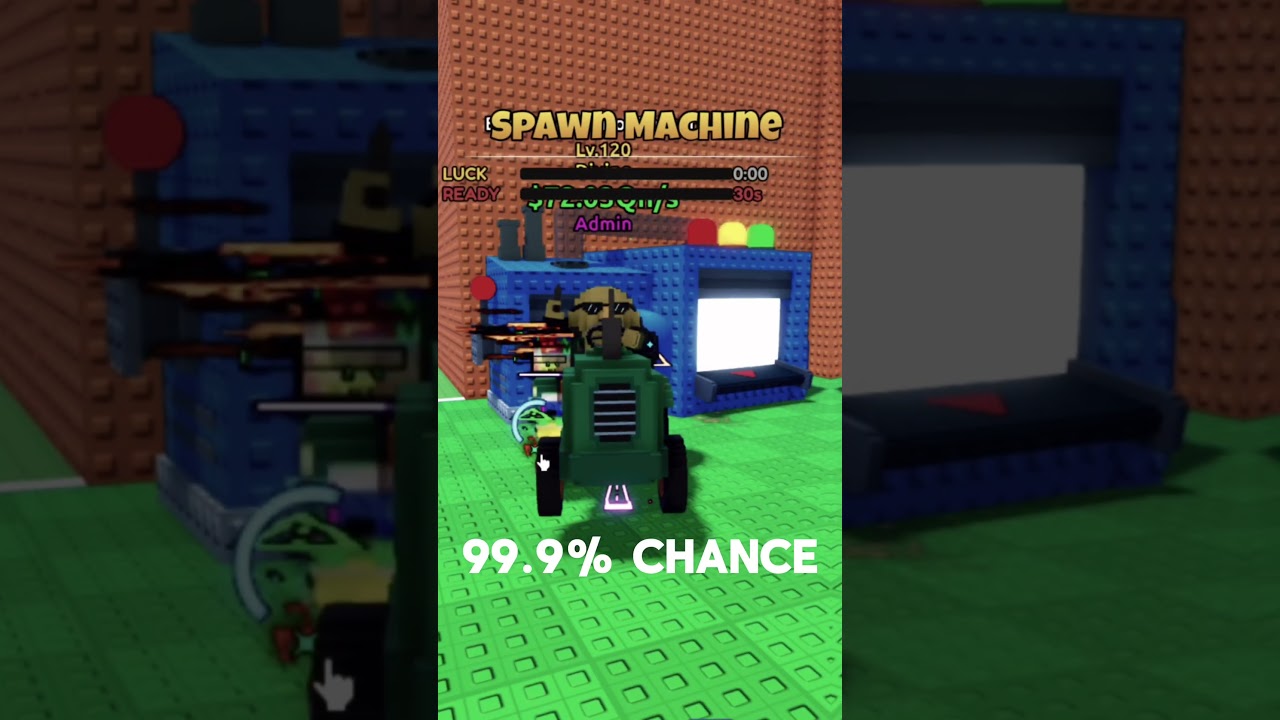99.9% CHANCE from Spawn Machine in Escape Tsunami for Brainrots!