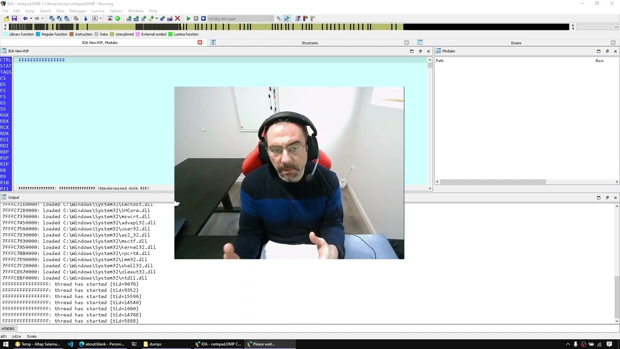 Debugging with IDA: Analyzing crash dump files with IDA and WinDbg plugin