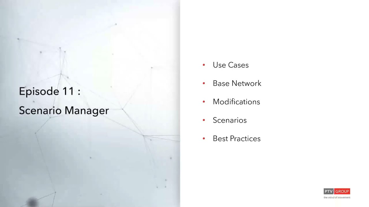 Getting to Know PTV Vissim - Episode 11 : Scenario Manager