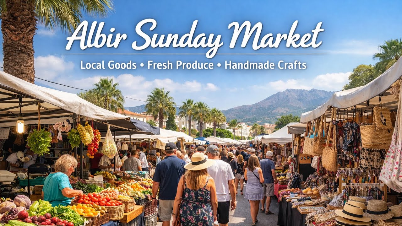 Sunday vibes at Albir Market — where fresh Mediterranean produce, handmade crafts