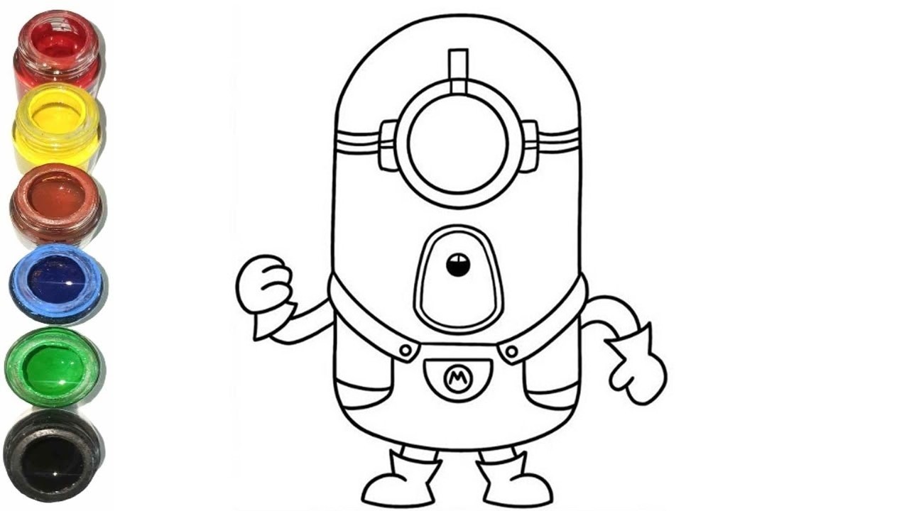 How To Draw Minion Drawing, panting And Coloring For Kids And Toddlers | Let's Draw Together
