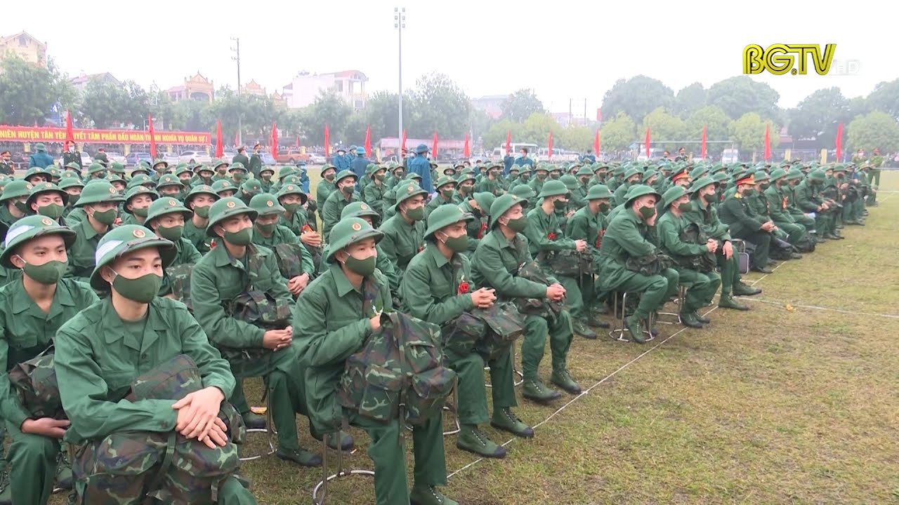 Lễ giao nhận quân tại huyện Hiệp Hòa, Yên Dũng, Tân Yên, Lạng Giang