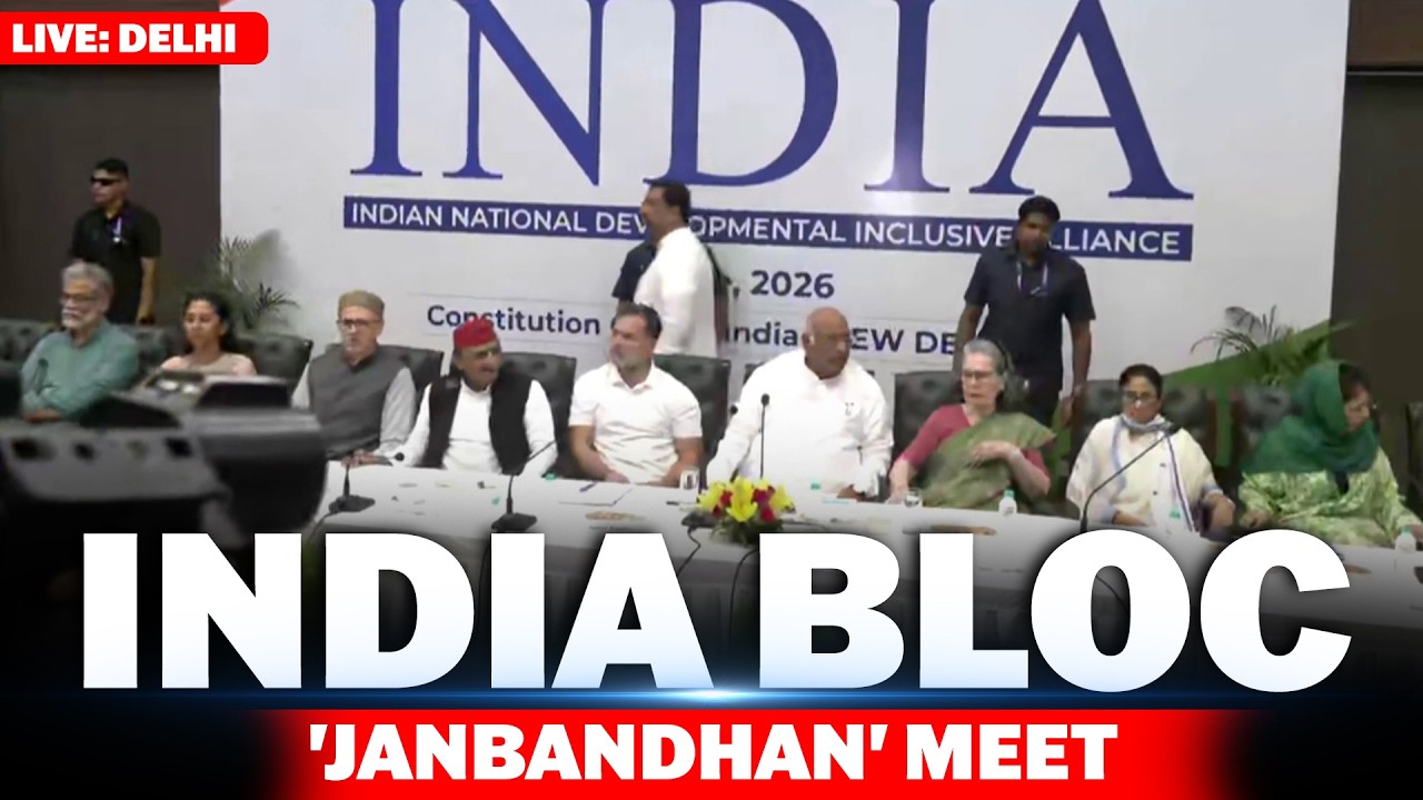 LIVE: INDIA Bloc meeting in Delhi, TMC ,Congress and 22 other opposition parties attending key meet