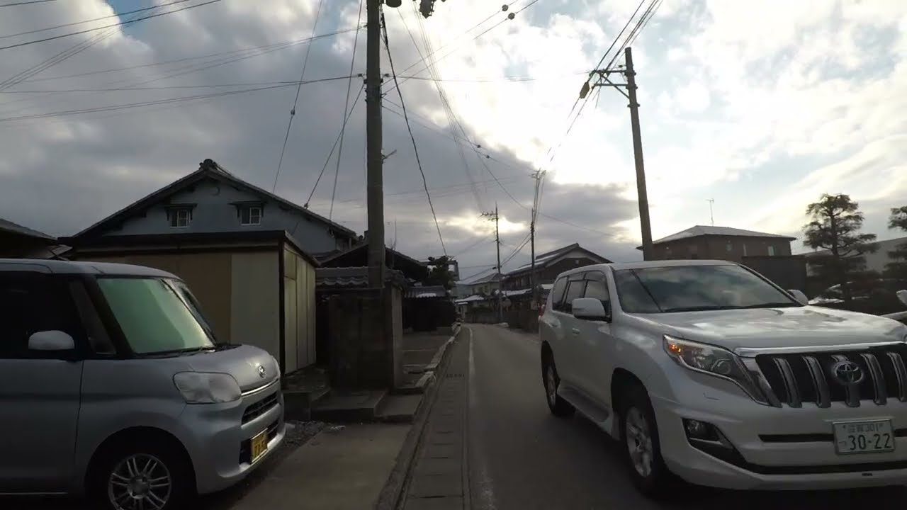 東近江市 御代参街道4号線 車の通り抜け状況 令和8年2月1日(日)朝 今堀町 今崎町 中野町