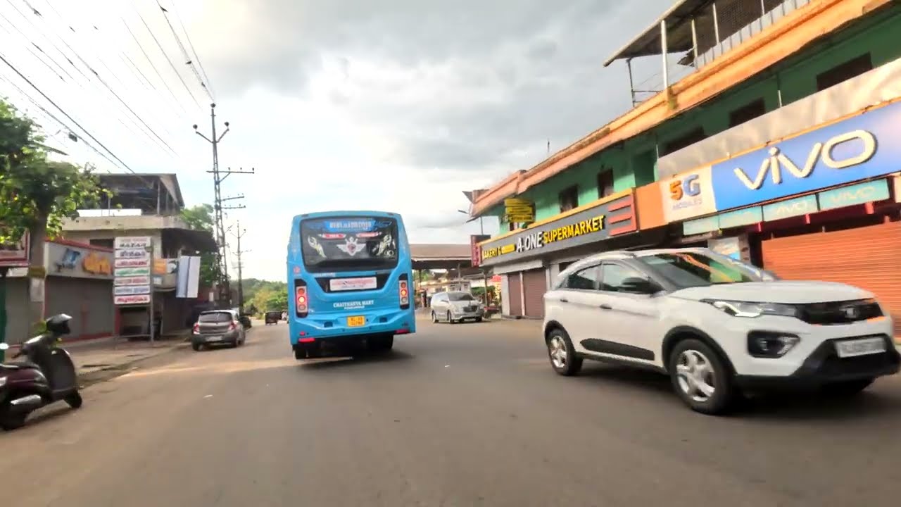 South Indian Roads 🔥 Ponkunnam - Pala Stretch (Kottayam) 🔥 SH8 / State Highway 8, Kerala, India 🔥 4K