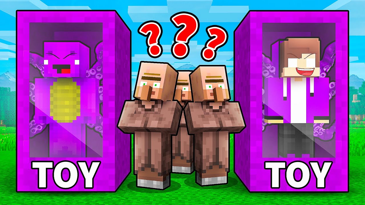 JJ and Mikey Became DARK TOY to Prank Villagers in Minecraft (Maizen)