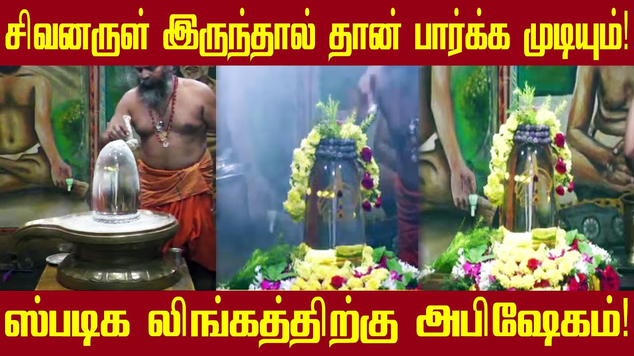 ஸ்படிக லிங்கத்திற்கான சிறப்பு அபிஷேகம்! | Siva lingam | Sphatika lingam in tamil | Sri Tamilan