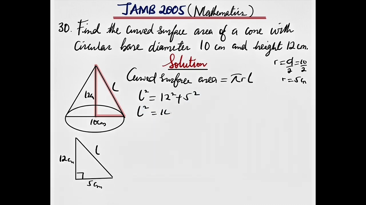 JAMB 2005 | МАТЕМАТИКА | Вопрос 30