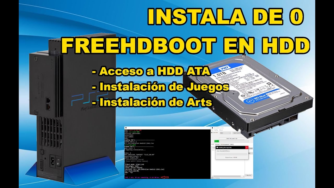 🛠️🎮 Instala un Disco Duro HDD APA en tu PS2FAT con FREEHDBOOT 🛠️🎮