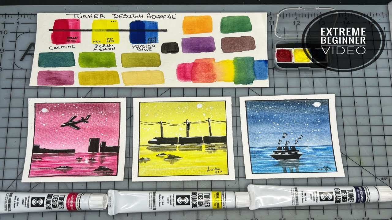 Extreme Beginner Gouache Introduction Video (Demo)