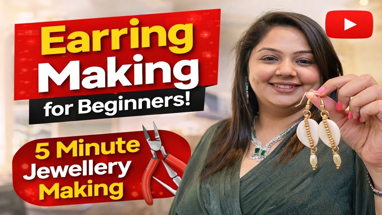 Earring making for Beginners| 5 Minute Earring Making | Jewellery Making