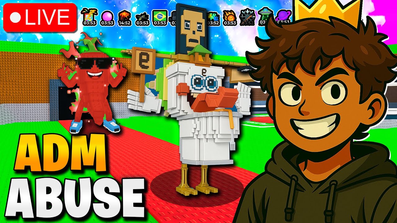☯️EVENTO DE ADM ABUSE e BRAINROTS LIMITADOS NO ROUBE UM BRAINROT AGORA | TEUX LIVE #brainrot #roblox