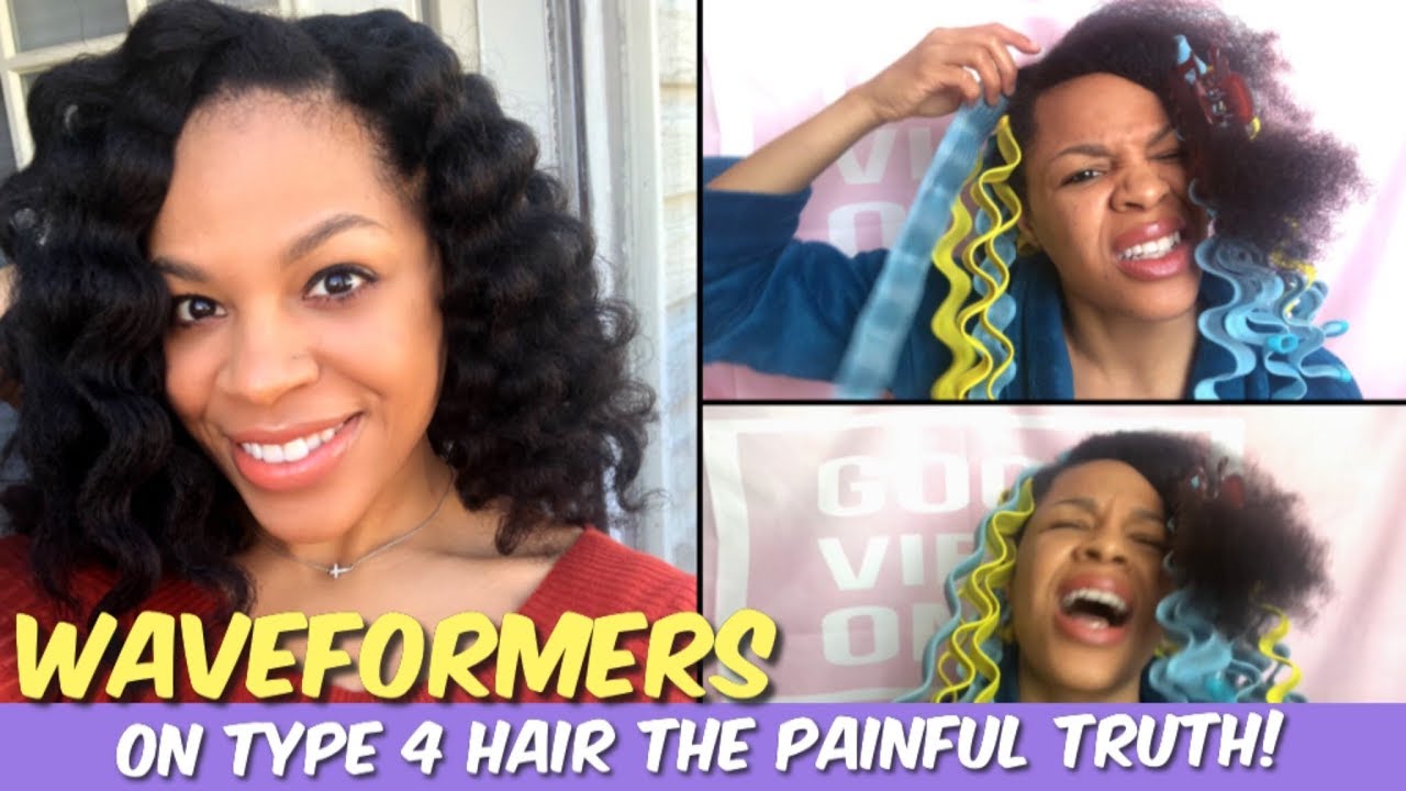 WAVE FORMER on type 4 hair Heatless Waves // This is PAINFUL!