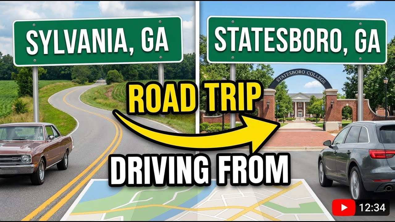 Driving from Sylvania, Georgia to Statesboro, Georgia