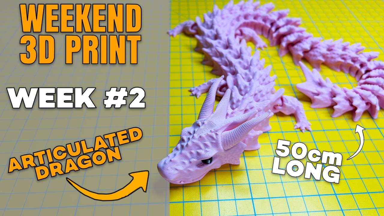 Bambu P2S | Принт выходного дня №2 | Шарнирный дракон