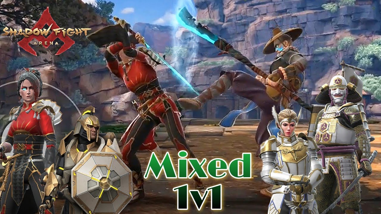 Shadow Fight Arena 4 : Mixed 1v1 Thrilling Matches | Different Characters Fights | Sfa 1v1 Mode