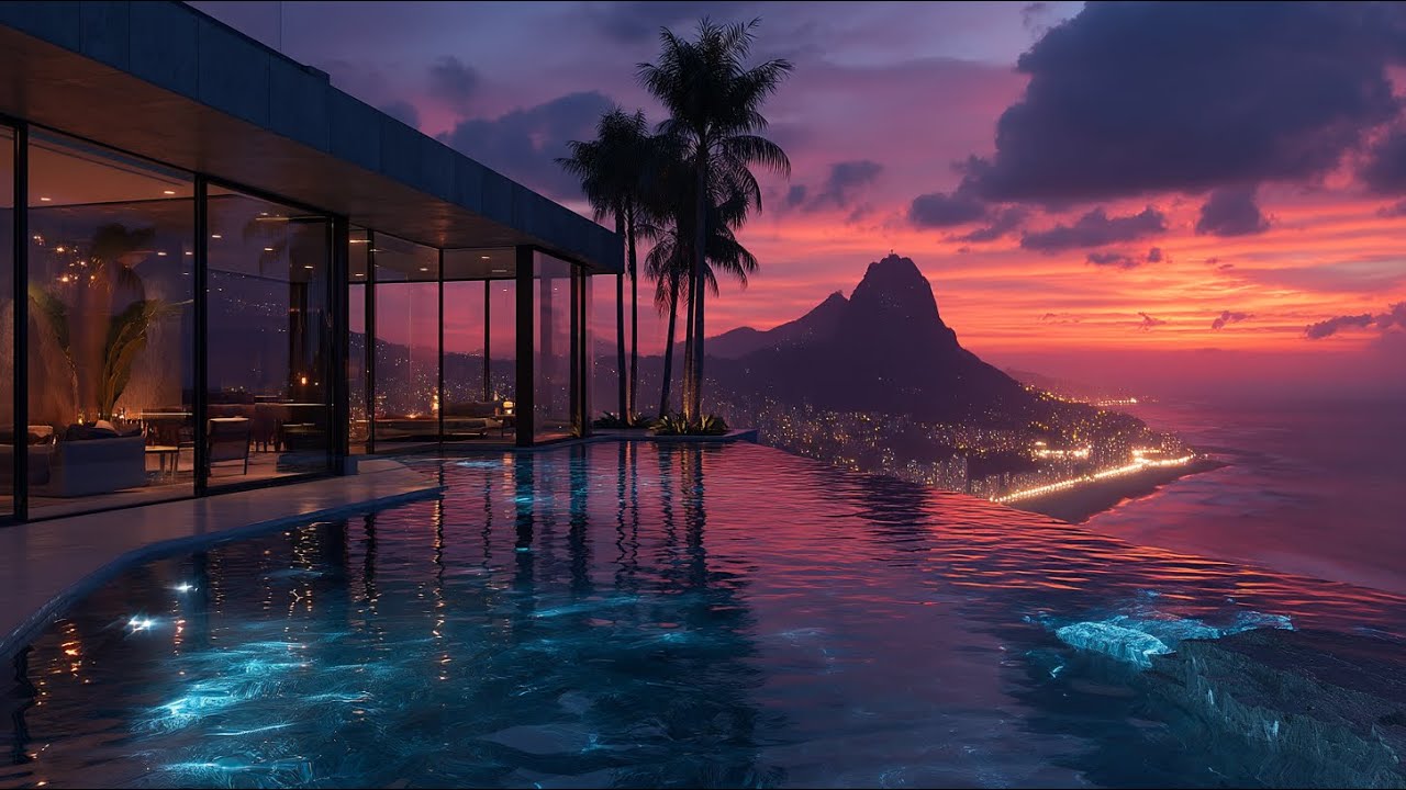 Sunset Resort Lounge Ambient Music | Golden Hour Luxury Chillout for Focus, Productivity and Calm