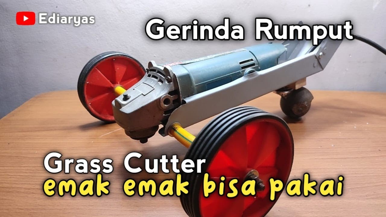 CARA MEMBUAT MESIN POTONG RUMPUT DARI GERINDA l DIY l ediaryas